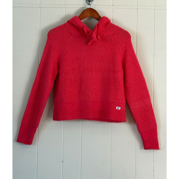 Abercrombie & Fitch Tops - Abercrombie & Fitch Womens  Ribbed‎ Knit Hooded Sweater Cropped Size XS Preppy